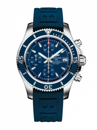 Watch Winder for watch Breitling Superocean Superocean Chronograph 42 Stainless Steel / Blue / Rubber / Pin