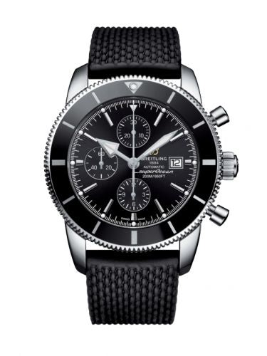 Remontoir à montres pour montre Breitling Superocean Heritage Superocean Heritage II 46 Chronograph Stainless Steel / Noire / Noire / Rubber / Folding