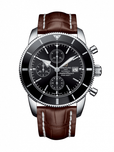 Remontoir à montres pour montre Breitling Superocean Heritage Superocean Heritage II 46 Chronograph Stainless Steel / Noire / Noire / Croco / Pin