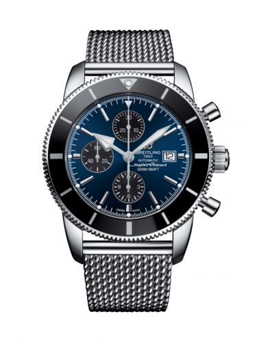 Remontoir à montres pour montre Breitling Superocean Heritage Superocean Heritage II 46 Chronograph Stainless Steel / Noire / Bleu / Milanese