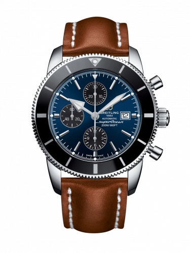 Remontoir à montres pour montre Breitling Superocean Heritage Superocean Heritage II 46 Chronograph Stainless Steel / Noire / Bue / Calf / Pin