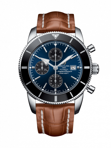Remontoir à montres pour montre Breitling Superocean Heritage Superocean Heritage II 46 Chronograph Stainless Steel / Noire / Bleu / Croco / Folding