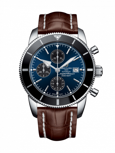 Remontoir à montres pour montre Breitling Superocean Heritage Superocean Heritage II 46 Chronograph Stainless Steel / Noire / Bleu / Croco / Pin