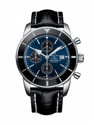 Remontoir à montres pour montre Breitling Superocean Heritage Superocean Heritage II 46 Chronograph Stainless Steel / Noire / Bleu / Croco / Pin