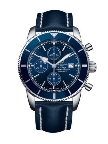 Remontoir à montres pour montre Breitling Superocean Heritage Superocean Heritage II 46 Chronograph Stainless Steel / Bleu / Bleu / Calf / Pin