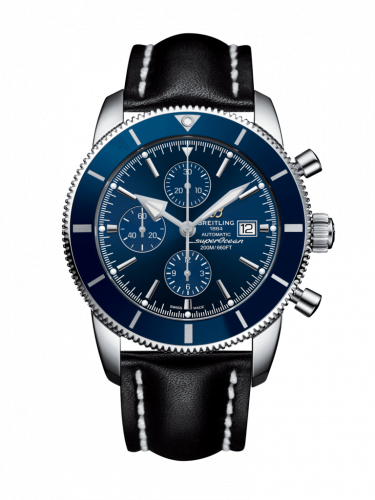 Remontoir à montres pour montre Breitling Superocean Heritage Superocean Heritage II 46 Chronograph Stainless Steel / Bleu / Bleu / Calf / Pin
