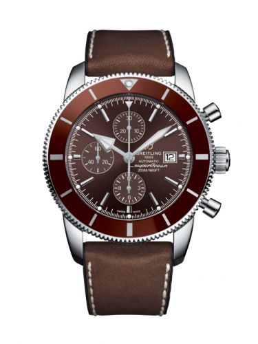 Remontoir à montres pour montre Breitling Superocean Heritage Superocean Heritage II 46 Chronograph Stainless Steel / Bronze / Bronze / Leather Rubber