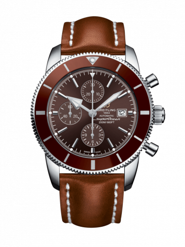 Watch Winder for watch Breitling Superocean Heritage Superocean Heritage II 46 Chronograph Stainless Steel / Bronze / Bronze / Calf / Pin