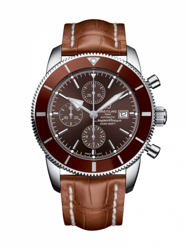 Remontoir à montres pour montre Breitling Superocean Heritage Superocean Heritage II 46 Chronograph Stainless Steel / Bronze / Bronze / Croco / Folding