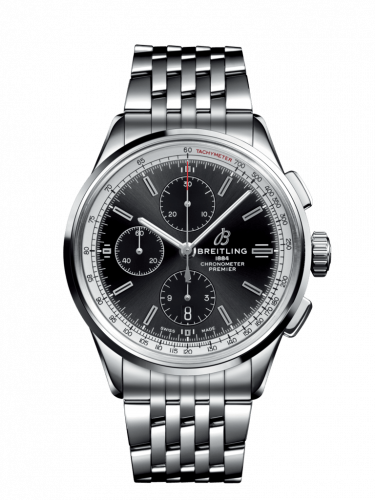 Watch Winder for watch Breitling Premier Premier Chronograph 42 Stainless Steel / Black / Bracelet