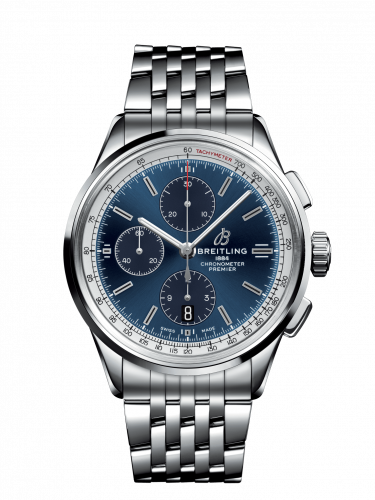 Watch Winder for watch Breitling Premier Premier Chronograph 42 Stainless Steel / Blue / Bracelet