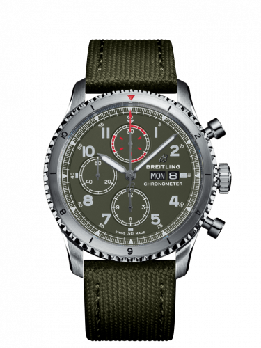 Watch Winder for watch Breitling Aviatior 8 Aviator 8 Chronograph 43 Stainless Steel / Curtiss Warhawk / Canvas / Tang