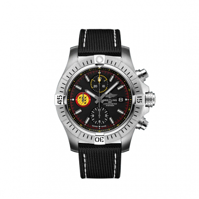 Watch Winder for watch Breitling Avenger Avenger Chronograph 45 Stainless Steel / Black / Military / Pin / Swiss Air Force Limited Edition