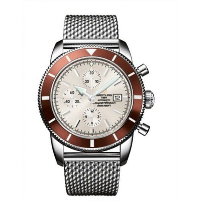 Remontoir à montres pour montre Breitling Superocean Heritage Superocean Heritage 46 Chronograph Stainless Steel / Bronze / Stratus Argent / Milanese