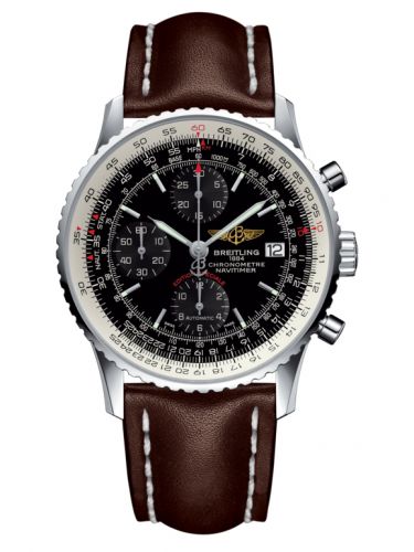 Remontoir à montres pour montre Breitling Navitimer Navitimer Heritage Stainless Steel / Noire / Calf