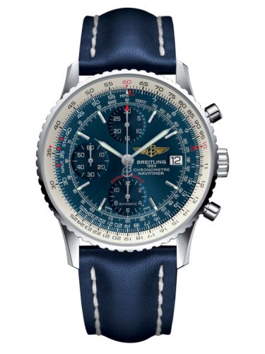 Remontoir à montres pour montre Breitling Navitimer Navitimer Heritage Stainless Steel / Aurora Bleu / Calf
