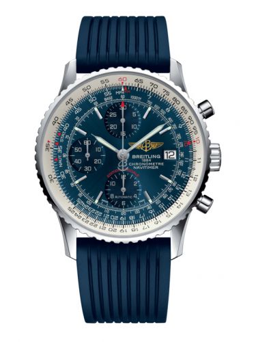 Remontoir à montres pour montre Breitling Navitimer Navitimer Heritage Stainless Steel / Aurora Bleu / Rubber
