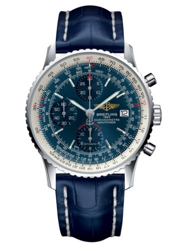 Remontoir à montres pour montre Breitling Navitimer Navitimer Heritage Stainless Steel / Aurora Bleu / Croco
