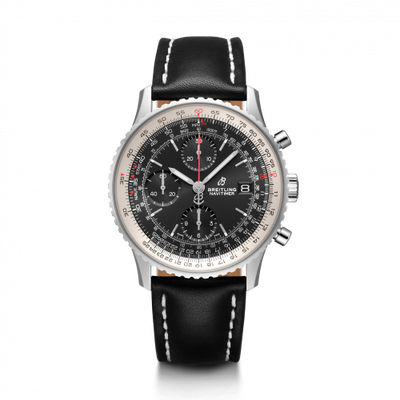 Watch Winder for watch Breitling Navitimer Navitimer 1 Chronograph 41 Stainless Steel / Black / Calf / Folding