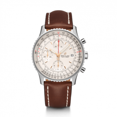 Watch Winder for watch Breitling Navitimer Navitimer 1 Chronograph 41 Stainless Steel / Silver / Calf / Folding