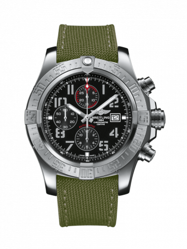 Watch Winder for watch Breitling Avenger Super Avenger II Stainless Steel / Volcano Black / Military / Pin