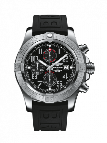 Watch Winder for watch Breitling Avenger Super Avenger II Stainless Steel / Volcano Black / Rubber / Pin