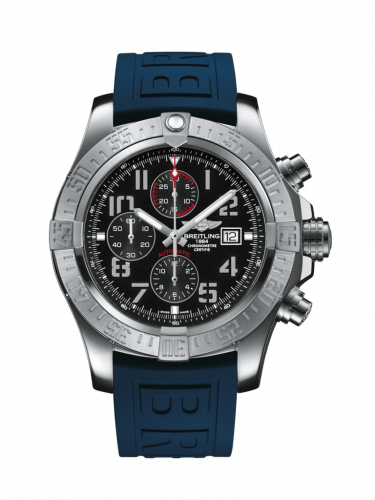 Watch Winder for watch Breitling Avenger Super Avenger II Stainless Steel / Volcano Black / Rubber / Pin