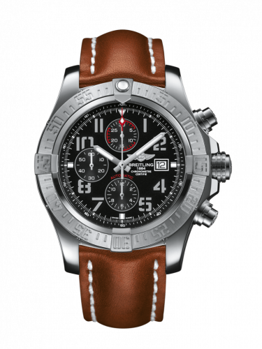 Watch Winder for watch Breitling Avenger Super Avenger II Stainless Steel / Volcano Black / Calf / Folding