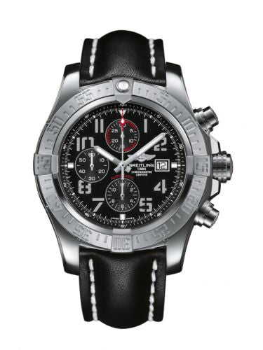Remontoir à montres pour montre Breitling Avenger Super Avenger II Stainless Steel / Volcano Noire / Calf / Pin