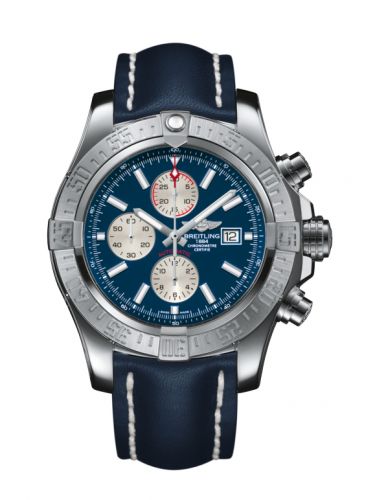 Remontoir à montres pour montre Breitling Avenger Super Avenger II Stainless Steel / Mariner Bleu / Calf / Pin