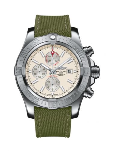 Remontoir à montres pour montre Breitling Avenger Super Avenger II Stainless Steel / Stratus Argent / Military / Pin