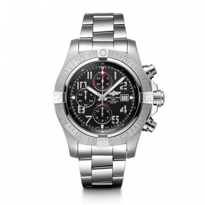 Remontoir à montres pour montre Breitling Avenger Super Avenger II Stainless Steel / Volcano Noire / Bracelet