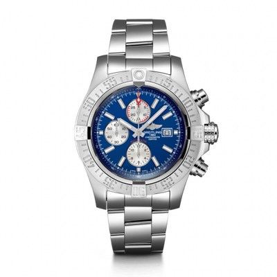 Remontoir à montres pour montre Breitling Avenger Super Avenger II Stainless Steel / Mariner Bleu / Bracelet