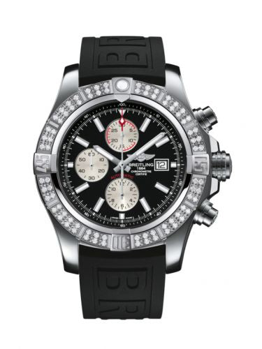 Remontoir à montres pour montre Breitling Avenger Super Avenger II Stainless Steel / Diamond / Volcano Noire / Rubber / Folding