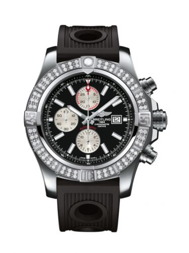 Remontoir à montres pour montre Breitling Avenger Super Avenger II Stainless Steel / Diamond / Volcano Noire / Rubber / Pin