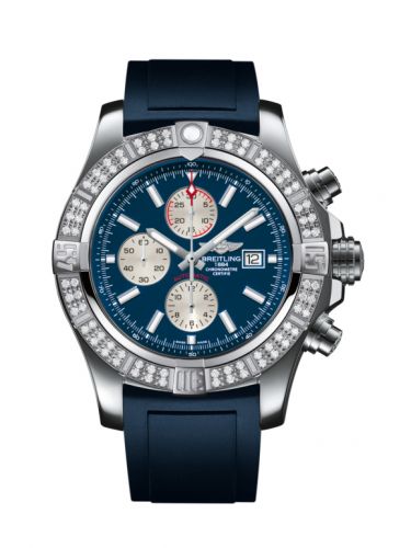 Remontoir à montres pour montre Breitling Avenger Super Avenger II Stainless Steel / Diamond / Mariner Bleu / Rubber / Pin