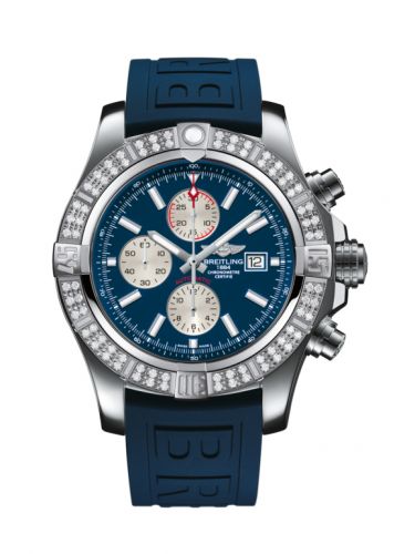 Remontoir à montres pour montre Breitling Avenger Super Avenger II Stainless Steel / Diamond / Mariner Bleu / Rubber / Pin