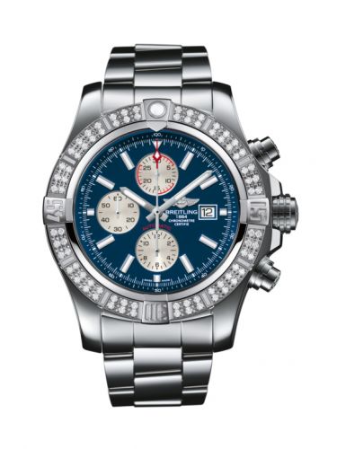 Remontoir à montres pour montre Breitling Avenger Super Avenger II Stainless Steel / Diamond / Mariner Bleu / Bracelet