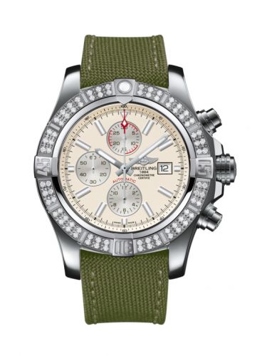 Remontoir à montres pour montre Breitling Avenger Super Avenger II Stainless Steel / Diamond / Stratus Argent / Military / Pin