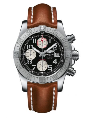 Remontoir à montres pour montre Breitling Avenger Avenger II Stainless Steel / Volcano Noire / Calf