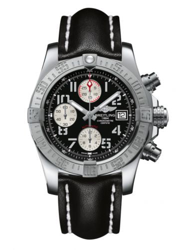 Remontoir à montres pour montre Breitling Avenger Avenger II Stainless Steel / Volcano Noire / Calf