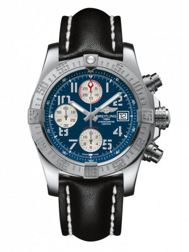 Remontoir à montres pour montre Breitling Avenger Avenger II Stainless Steel / Mariner Bleu / Calf / Pin