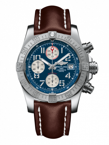 Remontoir à montres pour montre Breitling Avenger Avenger II Stainless Steel / Mariner Bleu / Calf / Folding