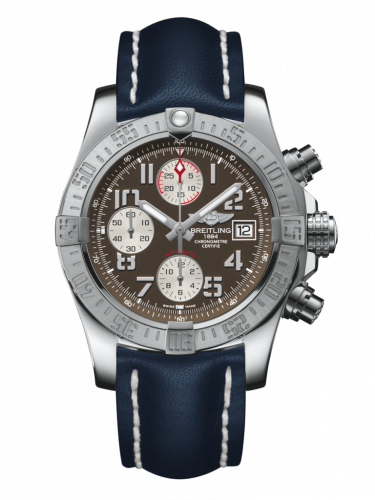 Watch Winder for watch Breitling Avenger Avenger II Stainless Steel / Tungsten Gray / Calf / Pin