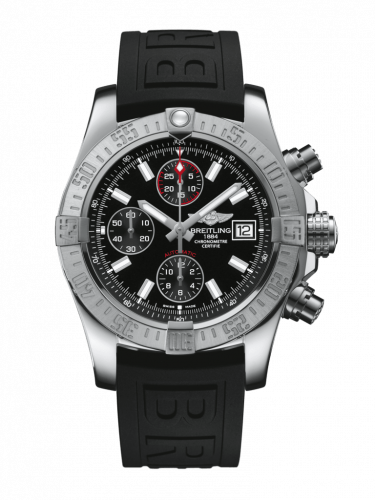 Remontoir à montres pour montre Breitling Avenger Avenger II Stainless Steel / Volcano Noire / Rubber / Pin