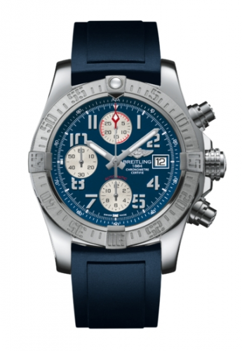 Remontoir à montres pour montre Breitling Avenger Avenger II Stainless Steel / Mariner Bleu / Rubber