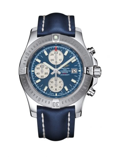 Remontoir à montres pour montre Breitling Colt Colt Chronograph Automatic Stainless Steel / Mariner Bleu / Calf / Pin