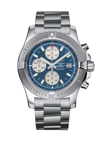 Remontoir à montres pour montre Breitling Colt Colt Chronograph Automatic Stainless Steel / Mariner Bleu / Bracelet