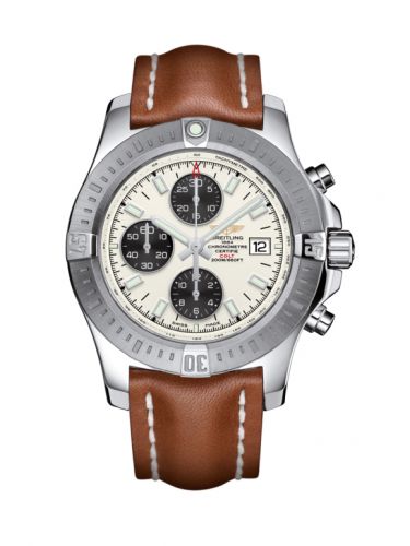 Remontoir à montres pour montre Breitling Colt Colt Chronograph Automatic Stainless Steel / Stratus Argent / Calf / Pin