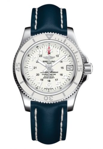 Remontoir à montres pour montre Breitling Superocean Superocean II 36 Blanc / Calf